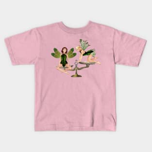 Libra woman girl fairy faerie elf scales Kids T-Shirt